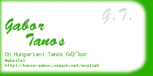 gabor tanos business card